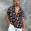 Black Tropical Men Shirt - Image 3