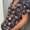 Black Tropical Men Shirt