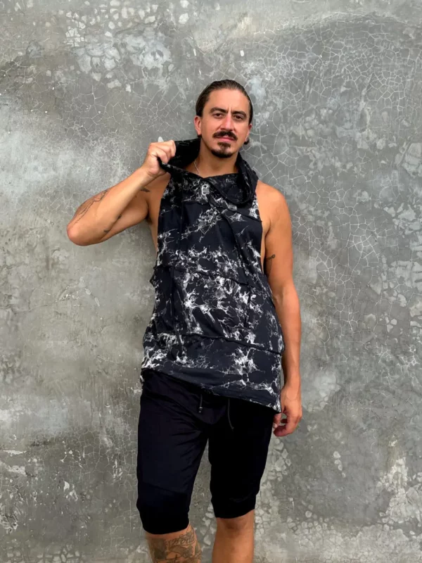 Men Hoody Singlet Tie Dye/Washed - Image 3