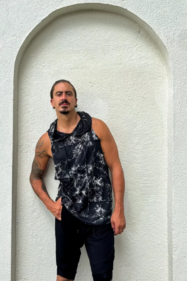 Men Hoody Singlet Tie Dye/Washed - Image 2