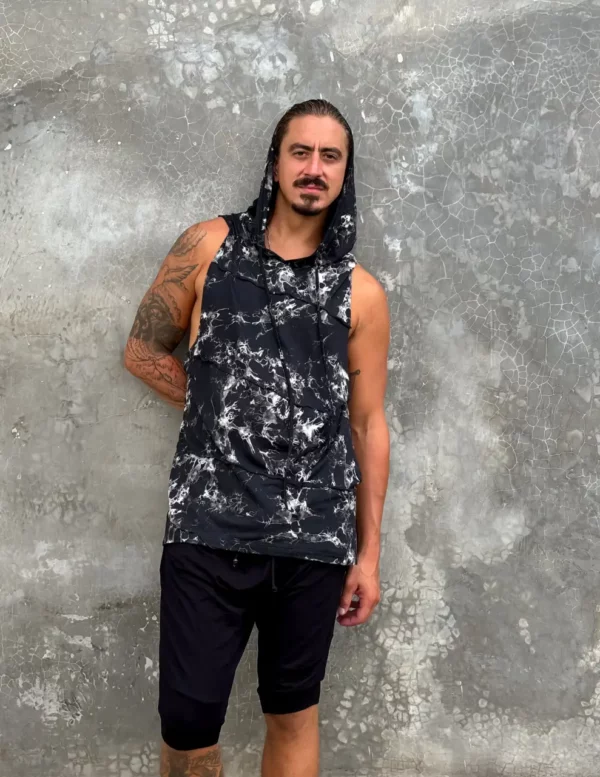 Men Hoody Singlet Tie Dye/Washed - Image 4